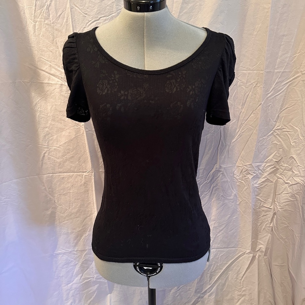 POOF Elegant Black Lace Top